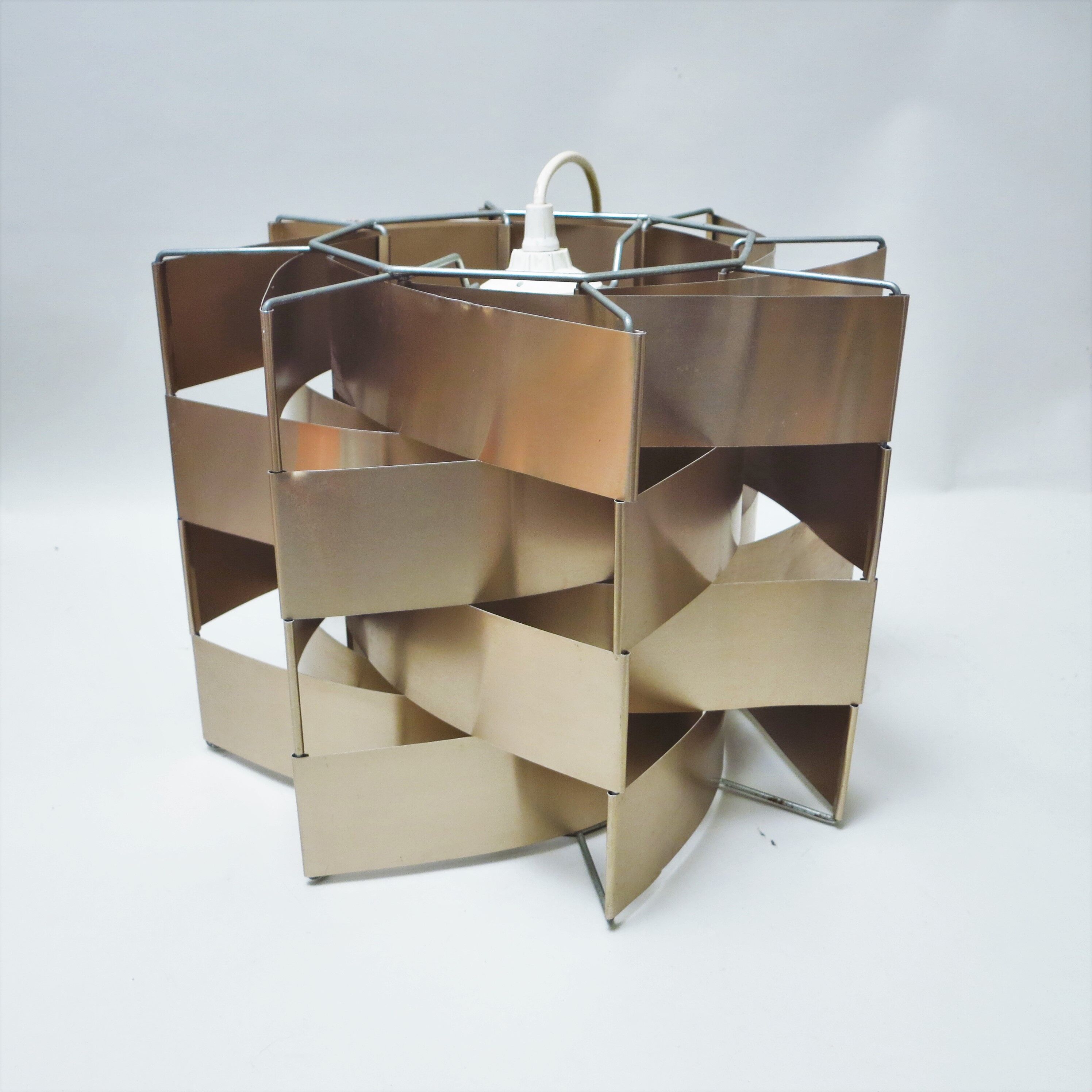 Copper hanging lamp by Max Sauze 70