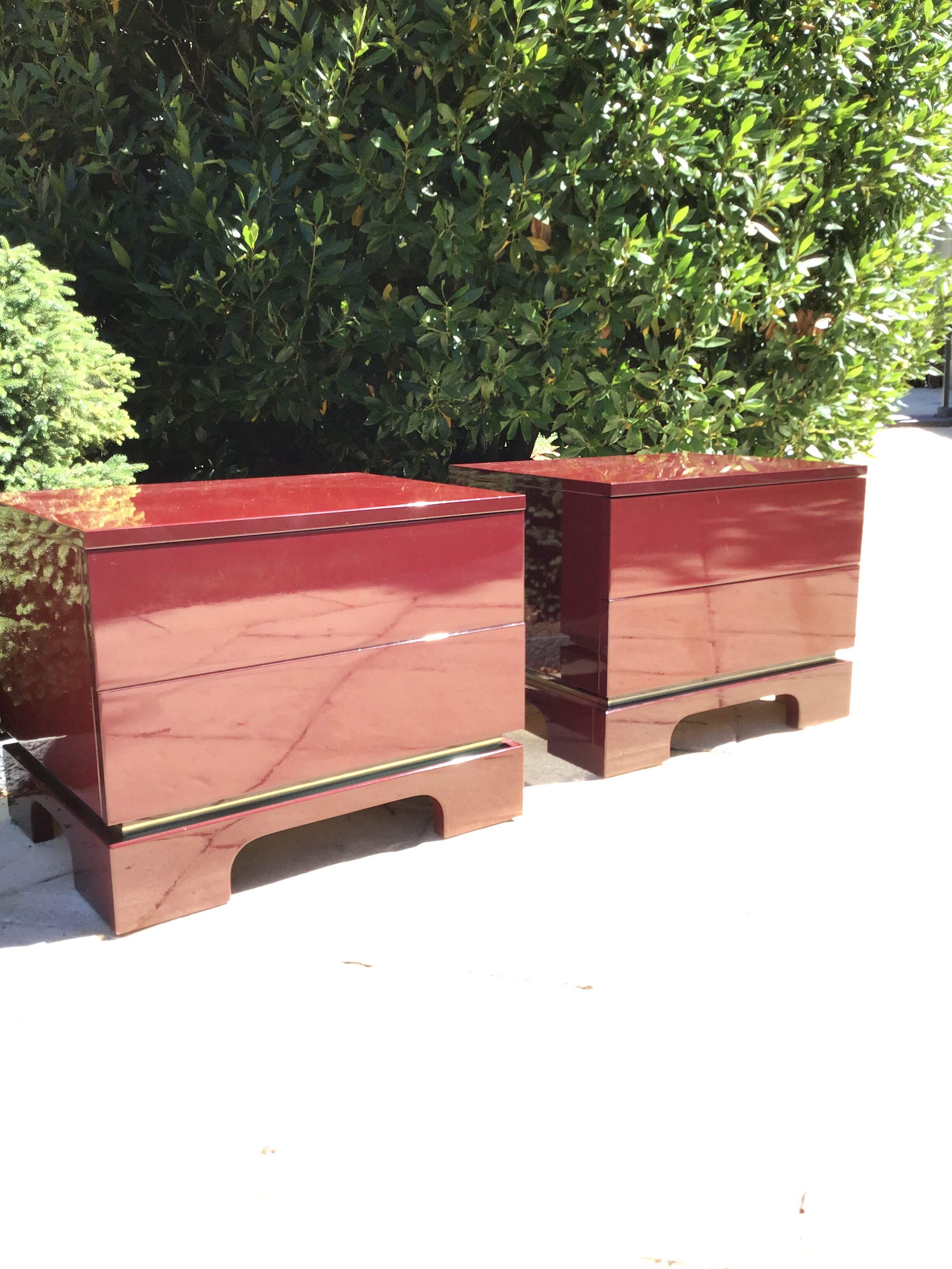 Pair of bedside tables or pieces of vintage sofa