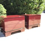 Pair of bedside tables or pieces of vintage sofa