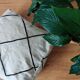Berber pouf white kilim