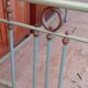 Antique iron bed.