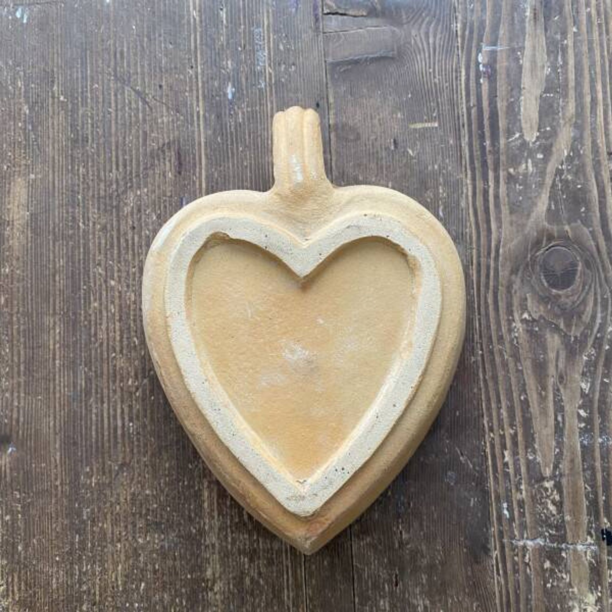 Terracotta mould, heart