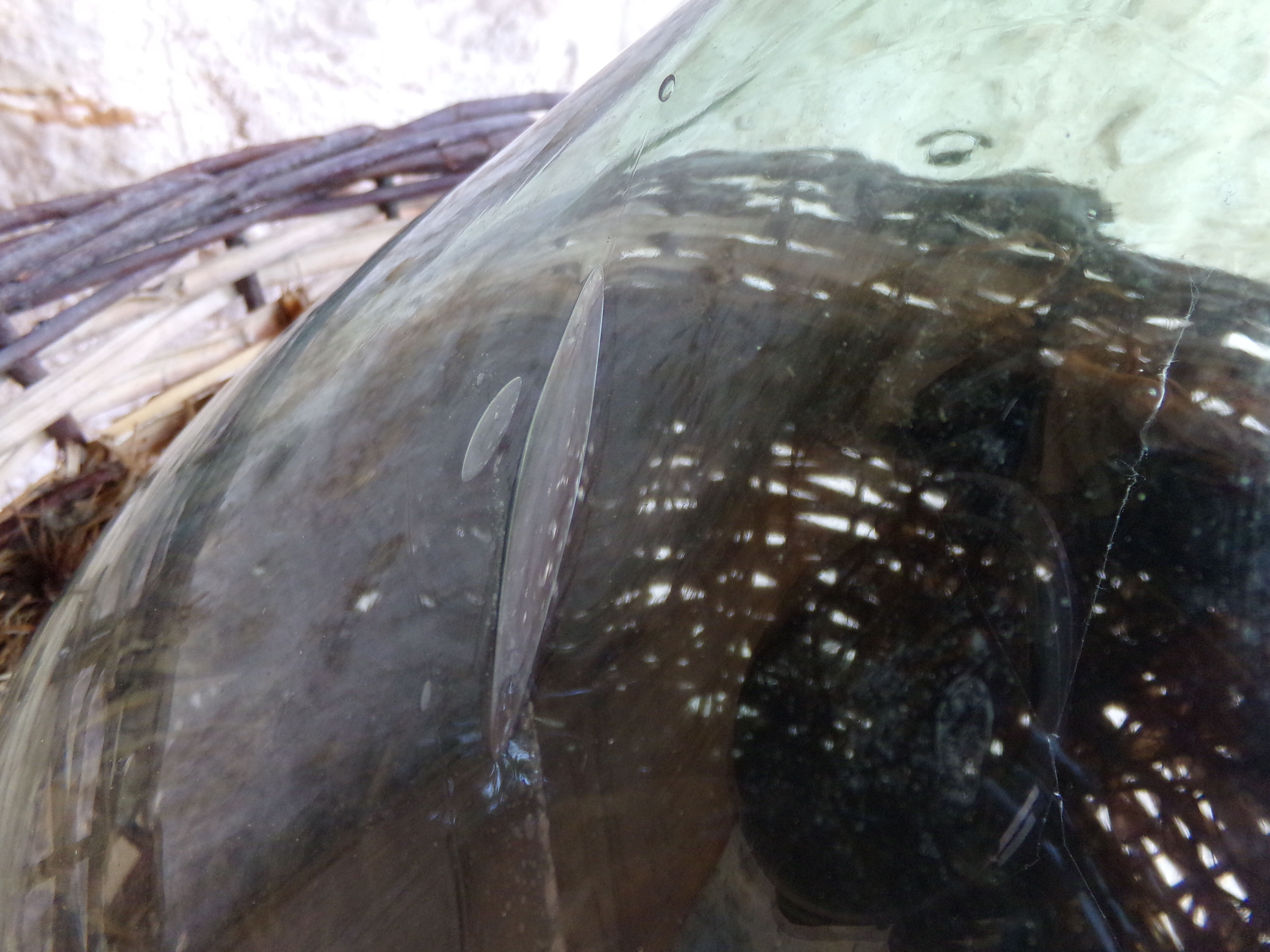 Dame-jeanne in her basket