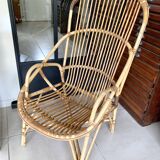 Old vintage rattan chair