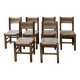 Six chaises en paille