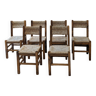 Six chaises en paille
