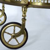 Mid-Century Modern Brass and Glass Bar Cart 1970s.