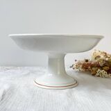 Vintage pedestal dish Blue Iron Earth St Amand French