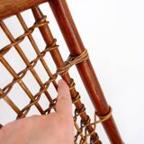 "Winter Garden" High back Wood and wicker chair