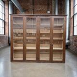 XL vintage display cabinet / laboratory cupboard / bookshelf