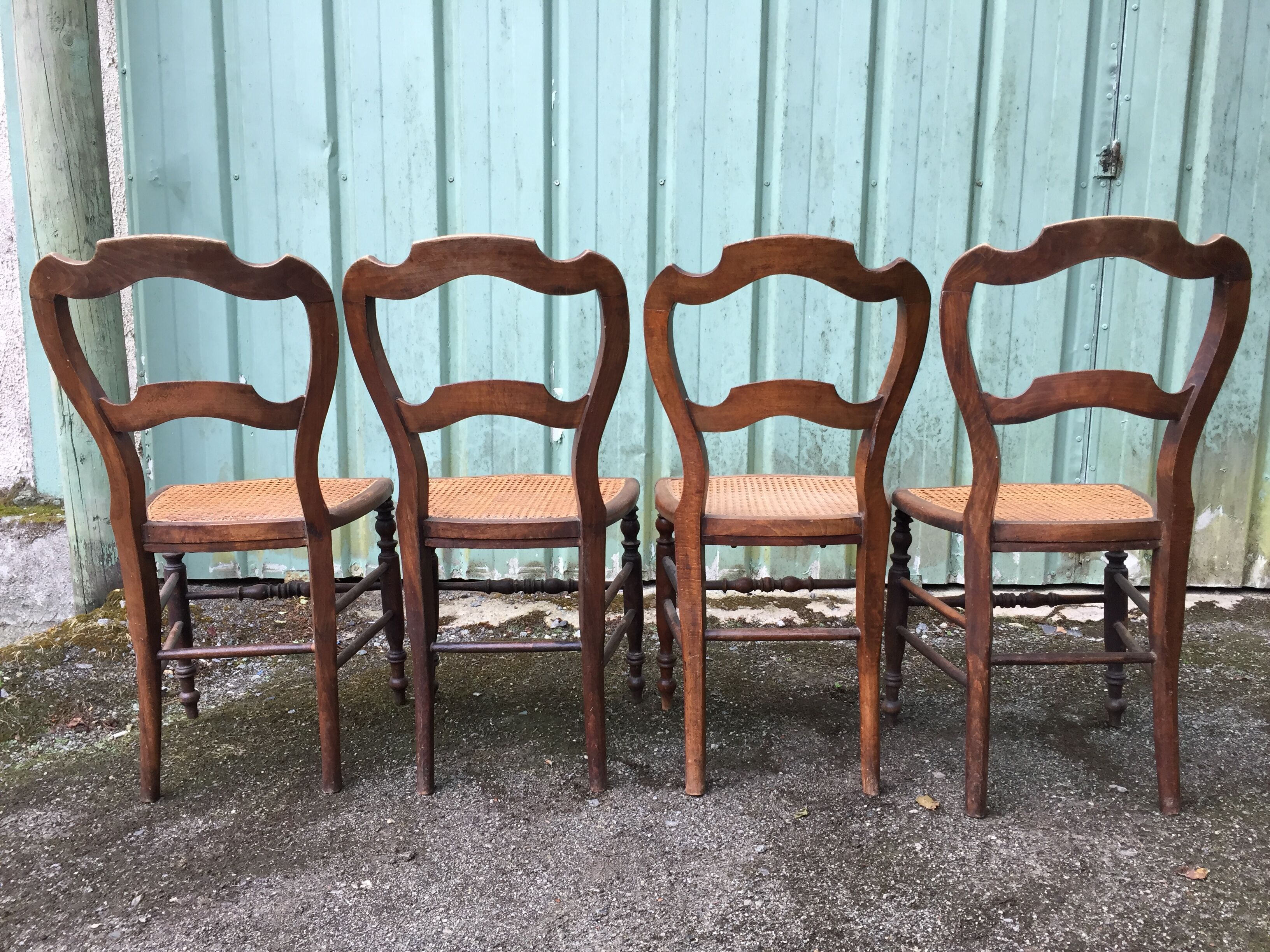Louis Philippe style beech chairs