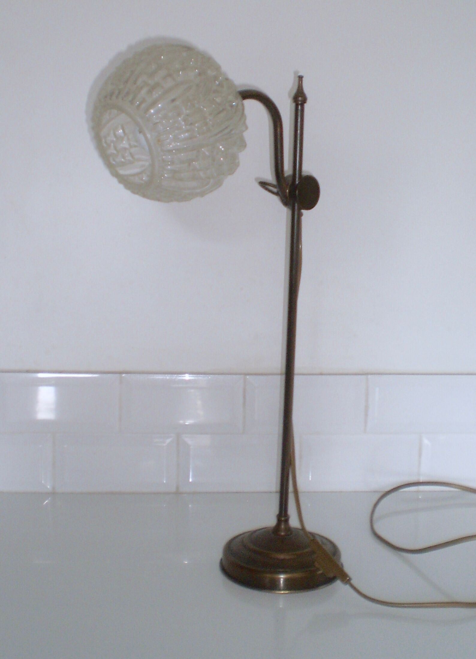 Articulated with glass lamp