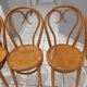 Suite de 4 chaises de bistrot bois courbé