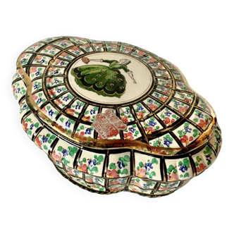 Vintage Hubert Bequet porcelain candy box - Louis XV series - 1950s