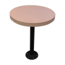 Table bistro foot metal tray formica light brown