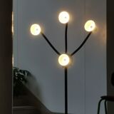 Space age lamp with 4 articulated spots, eyeball, sci-fi, 1970.