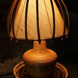 Rattan lamp Louis Sognot