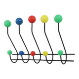 Mid century modern coat rack metal colored balls 60cm