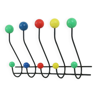 Mid century modern coat rack metal colored balls 60cm