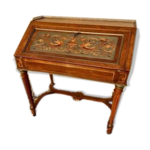 bureau de pente en noyer