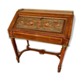 Grade Office in Walnut and Laiton Style Louis XVI