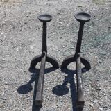 Pair of 19th century cast iron andirons