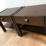 Pair of rosewood bedside tables