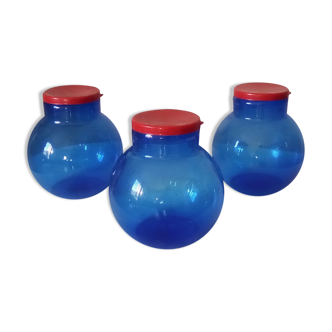 Set of vintage glass jars