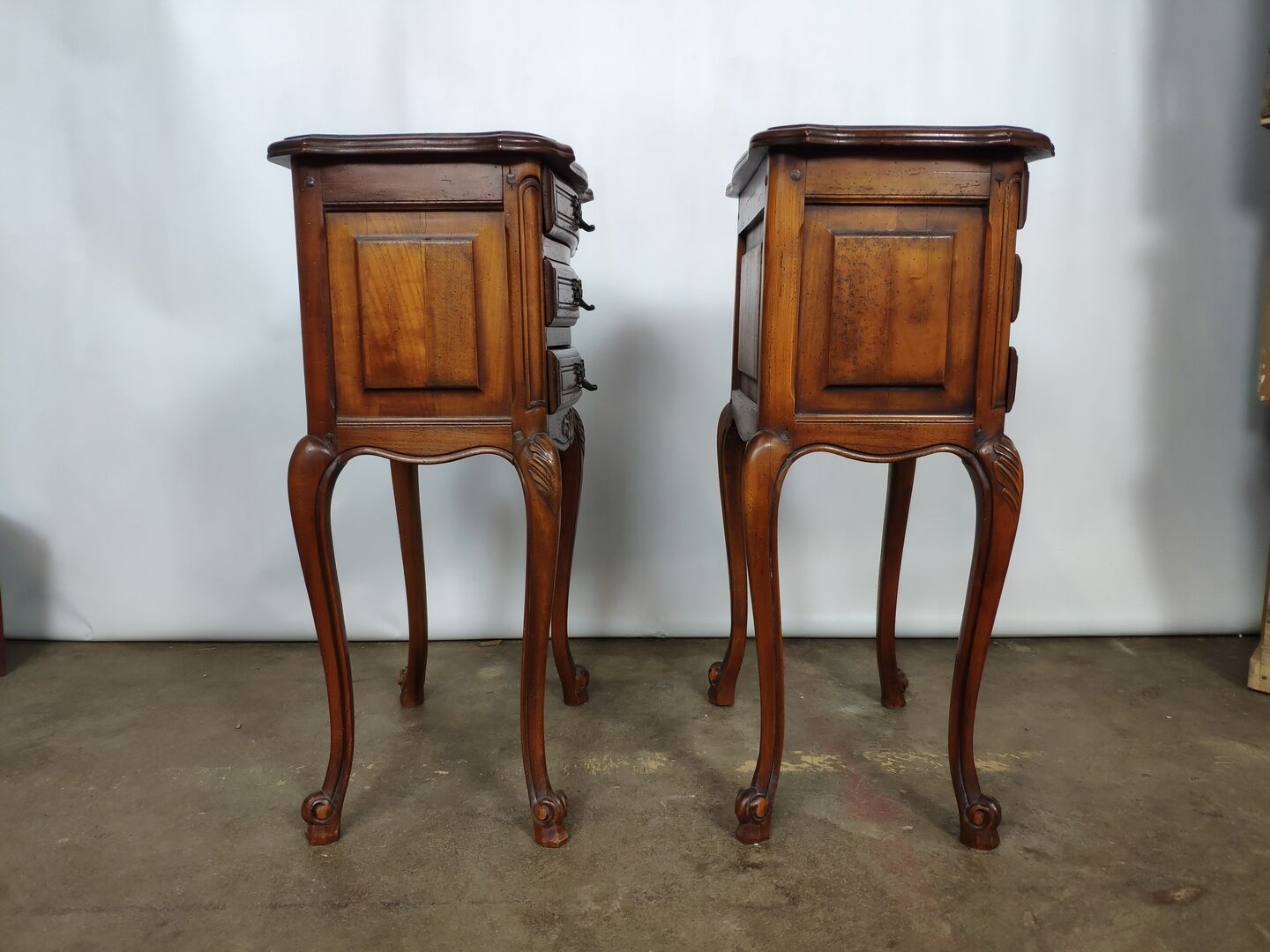 Louis XV style bedside pair