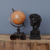 David head in black waxed bean