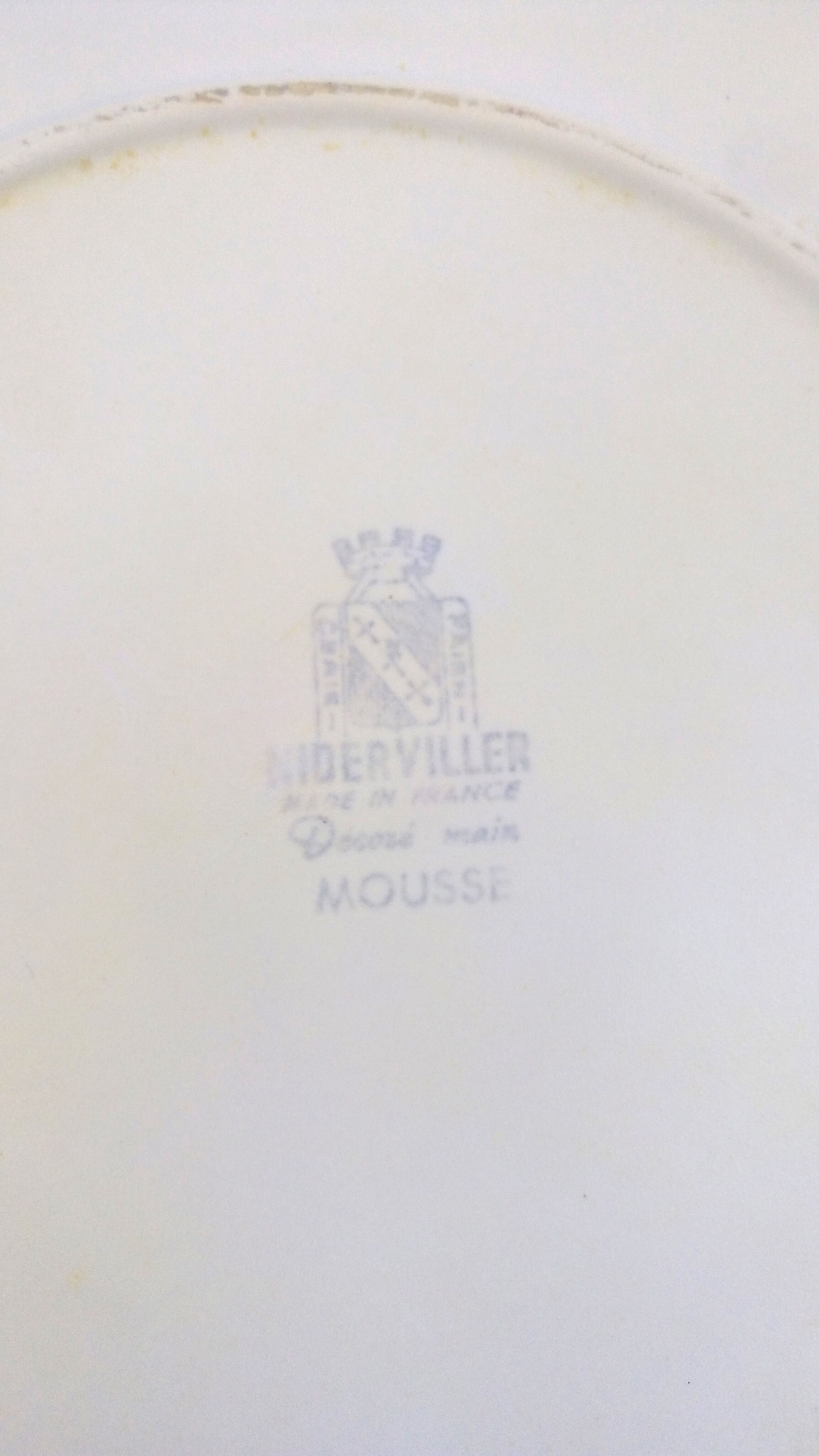 Lot of 7 plates Niderviller green celadon earthenware