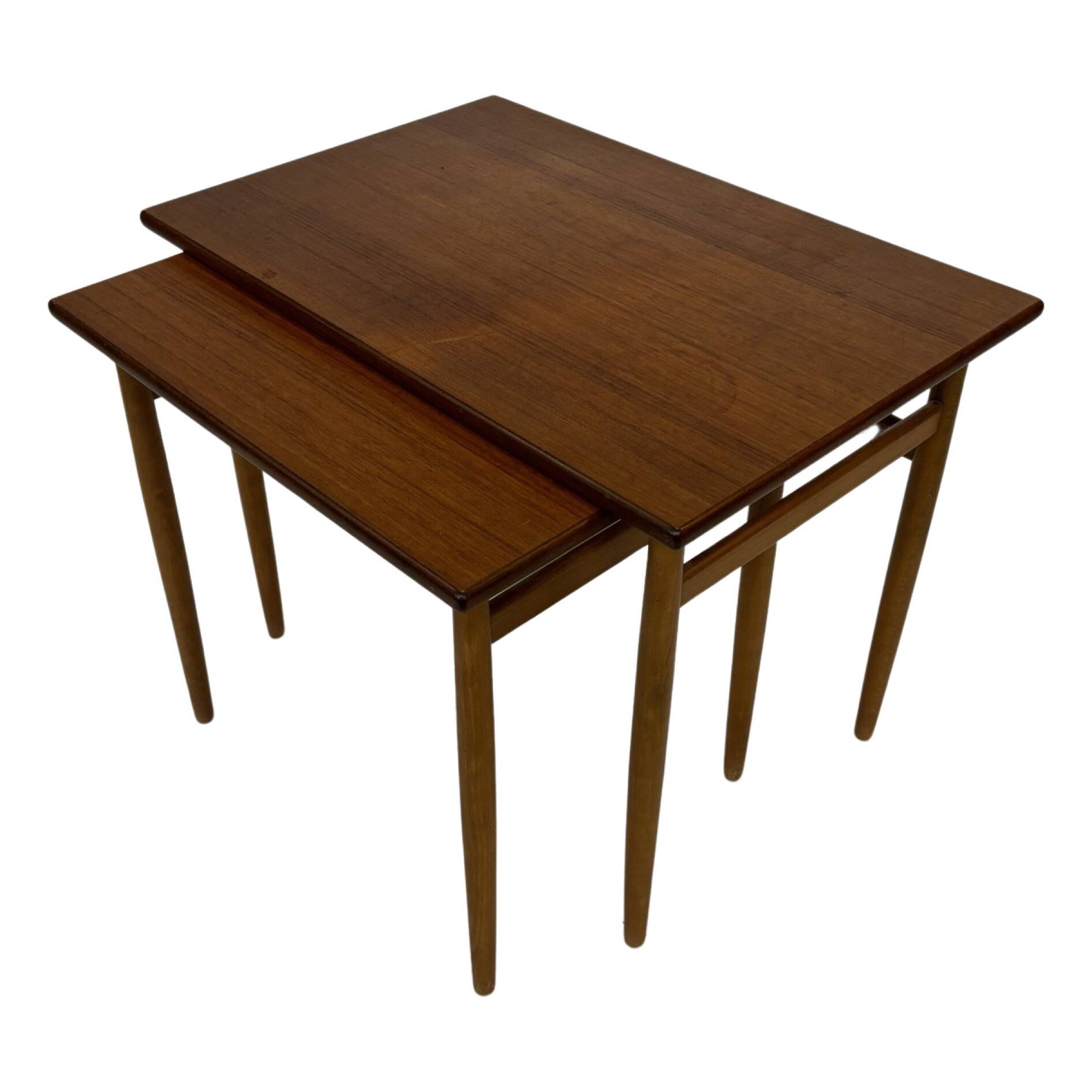 Vintage side tables nesting tables 1960s teak design