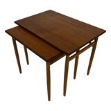 Vintage side tables nesting tables 1960s teak design