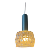 Suspension Mid-Century en verre cristal