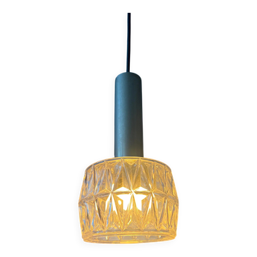 Mid-Century Crystal Glass Pendant