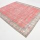 7x9 Turkish Soft Red Bordered Rug, 220x272 Cm