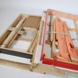 B&B Italy Wicker Chairs Table Colorful Mid-Century Design 60s 70s, Set of 5