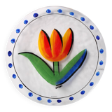 Large Kosta Boda Glass Plate by Ulrika Hydman Vallien / Sweden / 1991