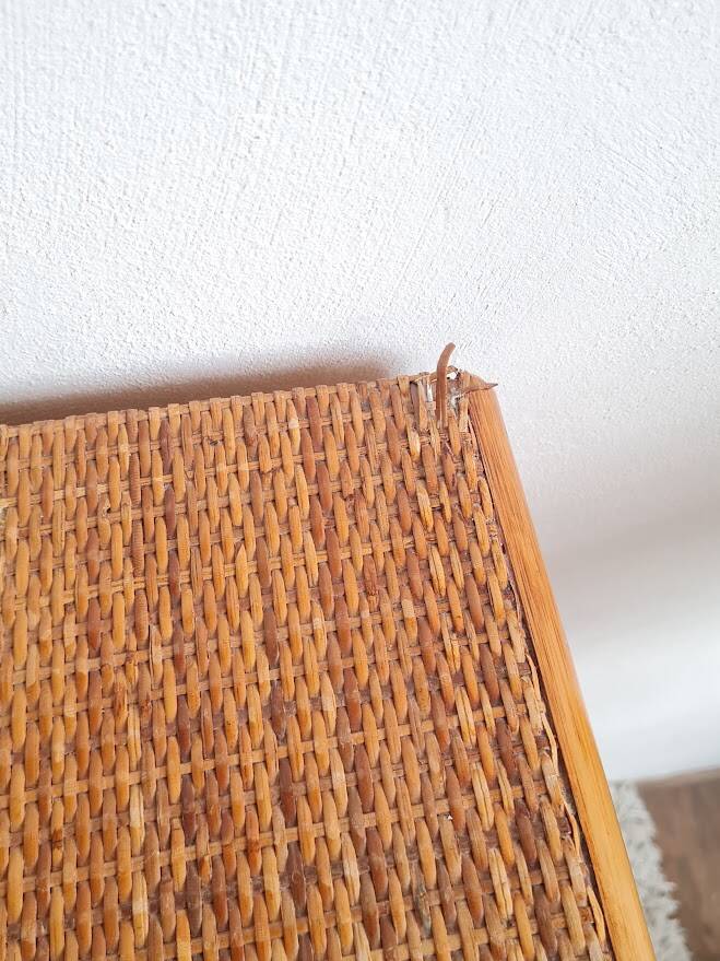 Vintage rattan chest of drawers circa 70s