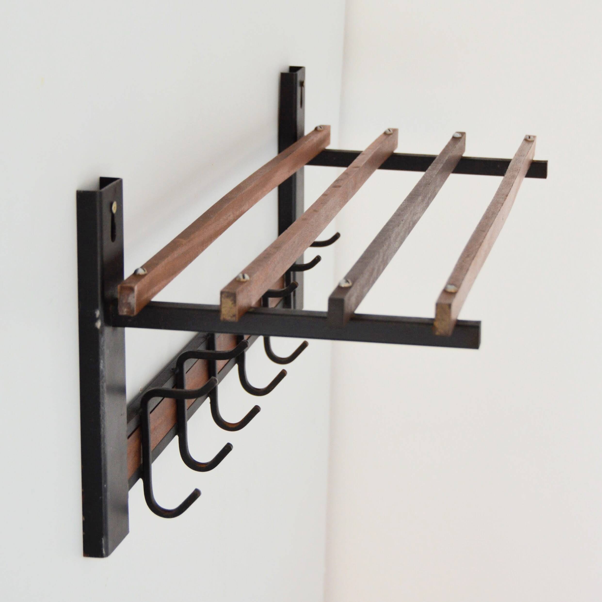 Vintage 1950s Scandinavian coat rack / hat rack
