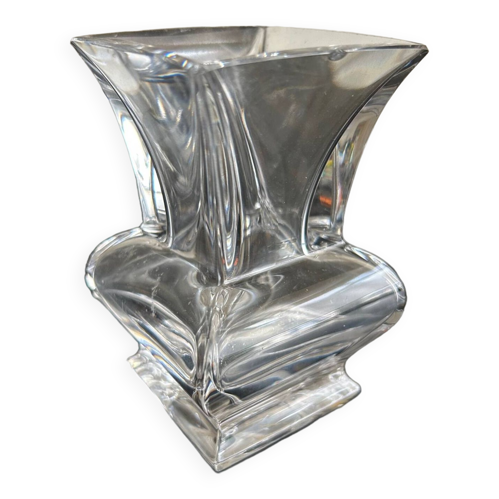 small crystal vase