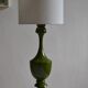 Vintage olive green lamp base circa 1970