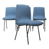 Set of 4 chairs "CM145" by Pierre Paulin for TV Furniture 1950s