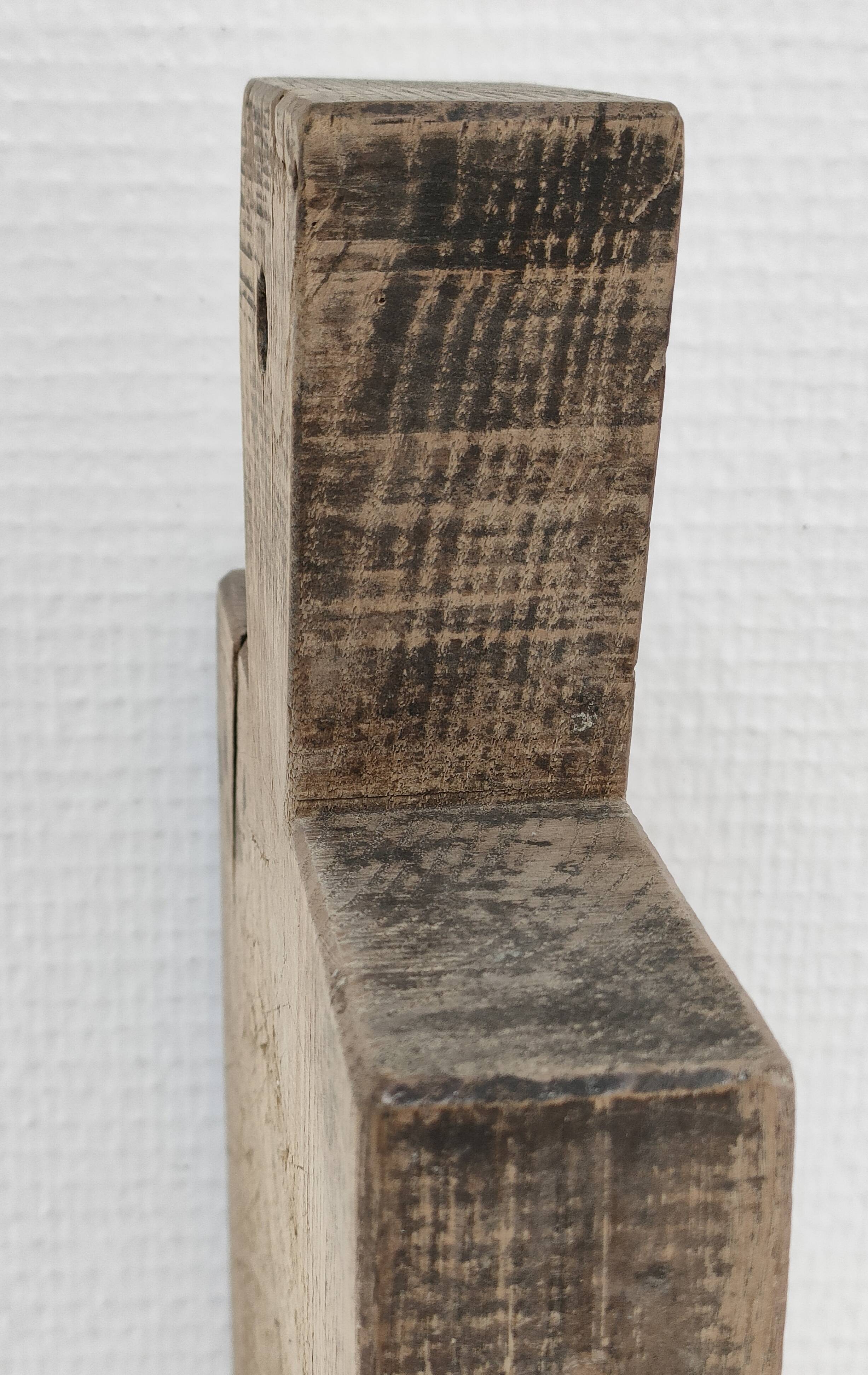 Cutting board solid wood patinated thick early twentieth century