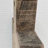 Cutting board solid wood patinated thick early twentieth century