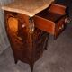 Chiffonnier en marqueterie fleurie de style Louis XV