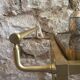 Desserte bar vintage two brass trays