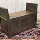 Breton bank chest from the early 20th century in oak and chestnut.