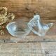 Sucrier poule en verre