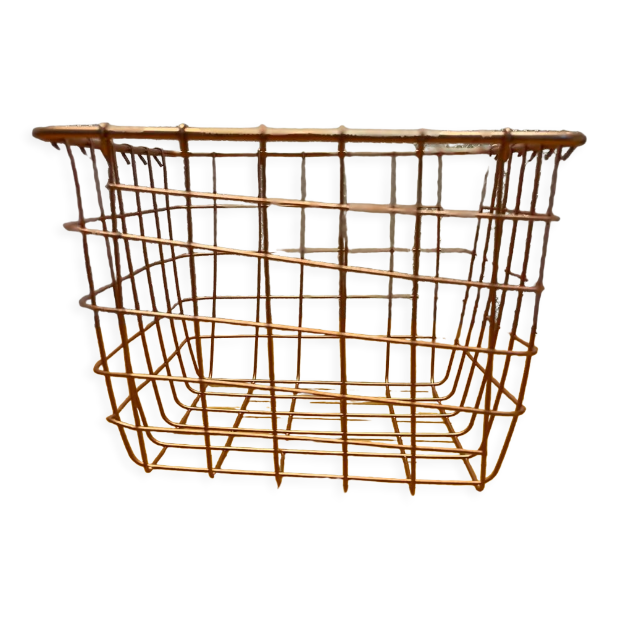 Metal storage basket